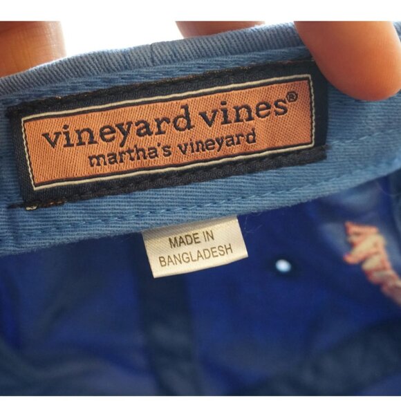 Vineyard Vines Blue Whale Logo Baseball Cap Adjustable - Picture 10 of 13